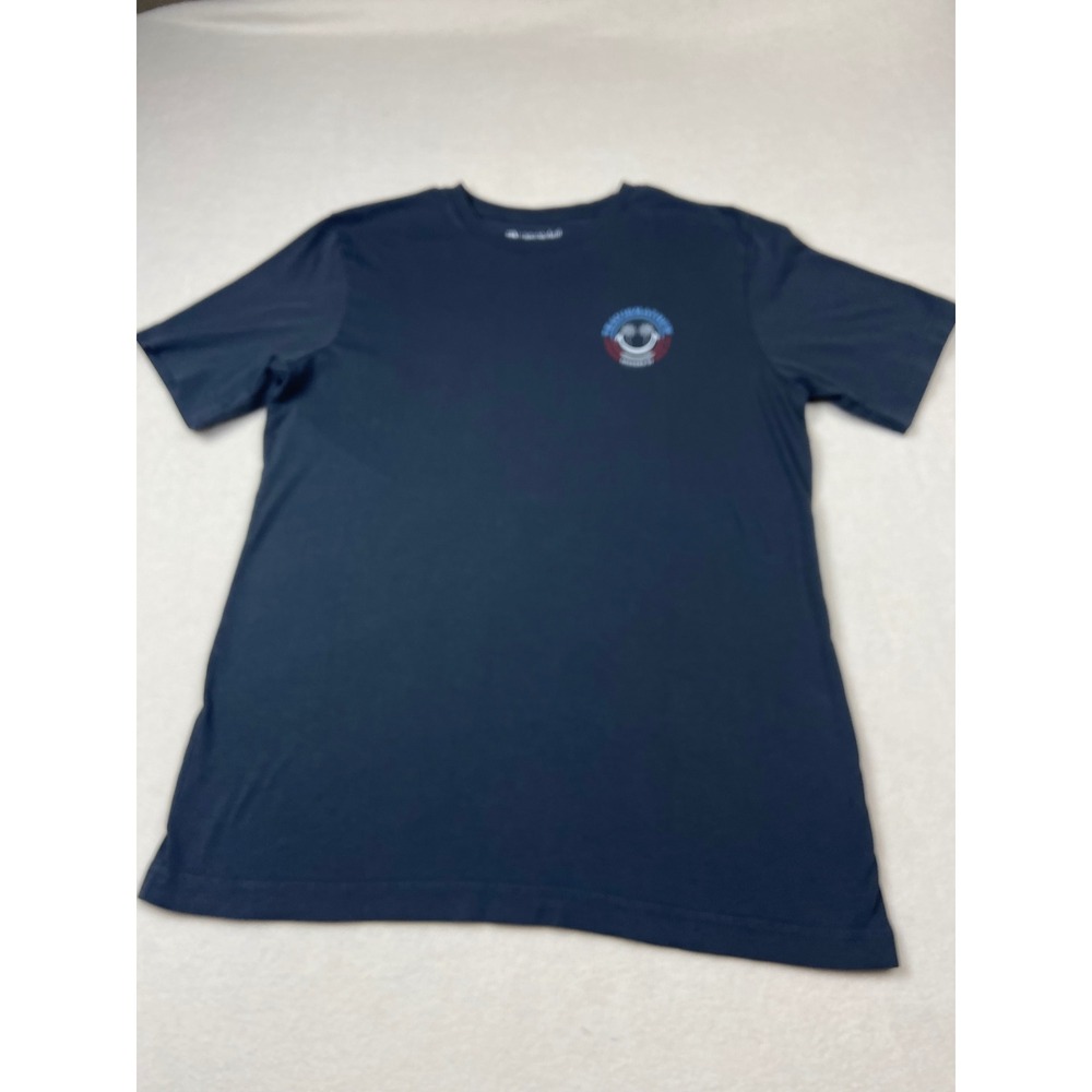 TravisMathew 4th of July T-Shirt Men's‎ M Navy Blue Graphic Tee Fireworks USA